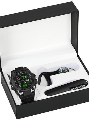 Мужские часы besta box tattoo всу set подарочный набор, с компасом