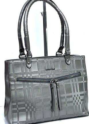 Сумка жіноча сіра з двома ручками 23*30*15 (туреччина)