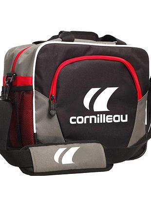 Сумка через плече cornilleau чорно-червона 654000 має регульовану довжину ремінця і подвійні ручки із застібкою