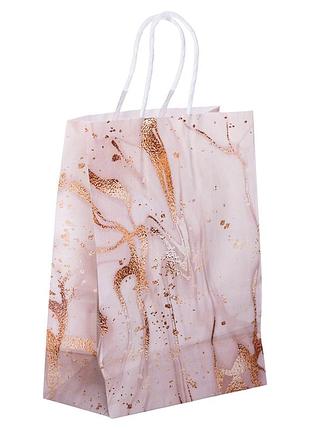 Набор подарочных пакетов из бумаги 12 шт 15×8×21 см розовый hp-10359-22p