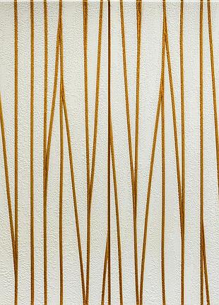 Самоклеюча 3d панель цегла золоті стрічки 700х700х5мм (440) sw-00001184