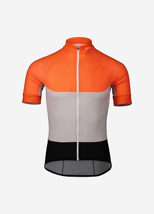 Велоджерси poc essential road light jersey s xl, чорний-помаранчевий