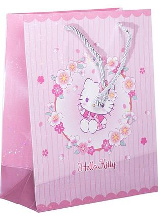 Набір подарункових пакетів з паперу 12 (шт) hello kitty 19×9.5×24.5 (см) рожевий hp-10359-11p