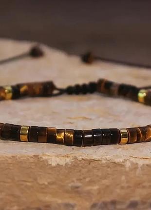 Браслет із тигровим оком (затяжний) арт. 07759