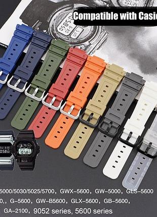 Ремінець для годинника casio g-shock dw5600 / gw5000 / gwx-5600 / ga-2100 / gw-6900 / gw-b5600 / gw-m5610