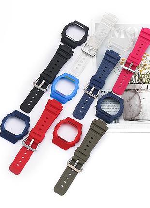Комплект корпус (рант) + ремешок для g-shock dw-5600 / gw-b5600 / gb-5600 / gwx-5600 / dw-5025 прозрачный