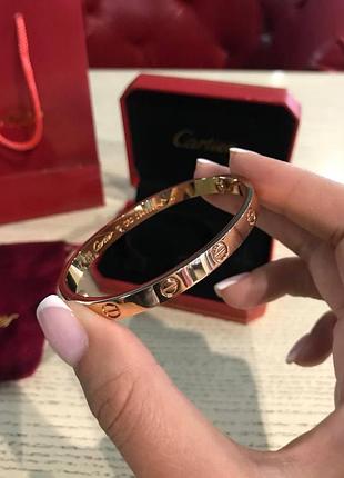Cartier love браслет із викруткою в рожевому золоті / упаковка коробочка