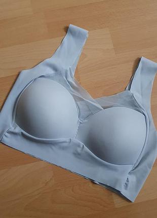 Топ, лиф бесшовный голубого цвета ❤️от 2-х вещей подарок