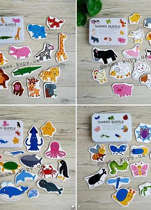 Деревянная игрушка пазлы c 73263 в металлической коробочке 17-12-3 см