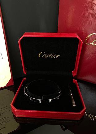 Cartier браслет love с отверткой / лимонное золото au 750 / картье браслет в подарочной упаковке