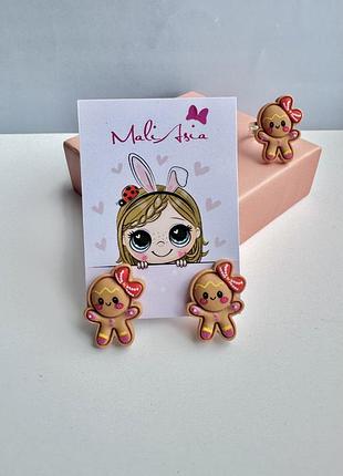 Кліпси дитячі пряник дитячі прикраси кліпси сережки