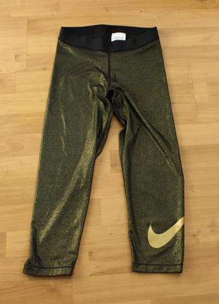 Леггинсы капри nike pro cool capri gold размер s оригинал3 фото