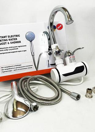 Электрический водонагреватель с душем digital shower wf-013 мини бойлер, проточный кран водонагреватель