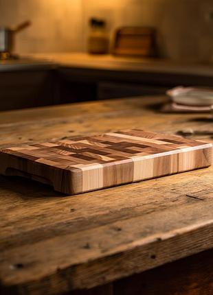 Обробна дошка з дуба 30*45 см доміно, дерев’яна кухонна дошка для нарізання та сервірування страв c53w300450d