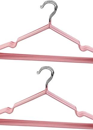 Набор металлических вешалок 10шт с силиконовым покрытием
