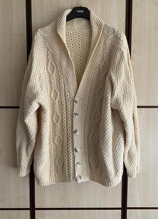 Шерстяной кардиган oверсайз