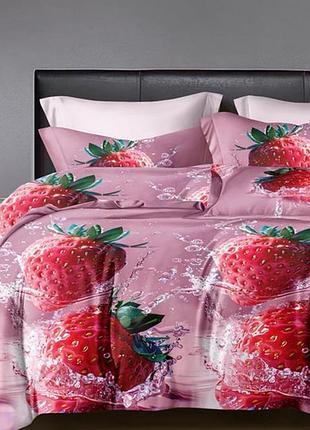 Комплект полуниця сатин комфорт текстиль двуспальный