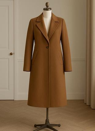 Пальто вовняне,прямого крою,camel