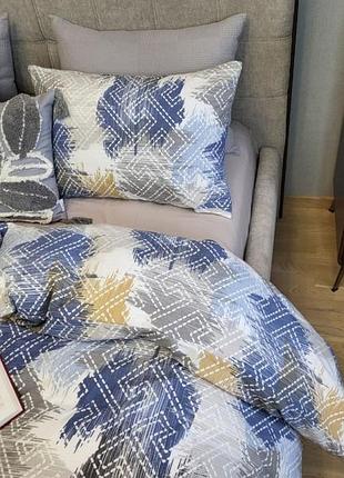 Комплект азарт/сірий мусон фланель комфорт текстиль євро