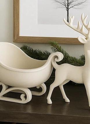 Конфетница "Олень с санятами"