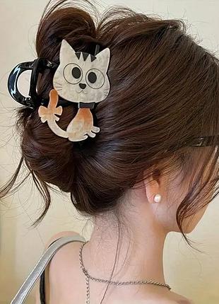 Оригінальна заколка пластікова кіт