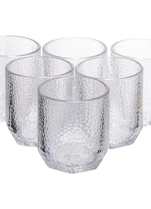 Набор стеклянных стаканов 6 (шт) 250 (мл) для лимонадов, сока, воды, коктейлей hp-19-ljb-2