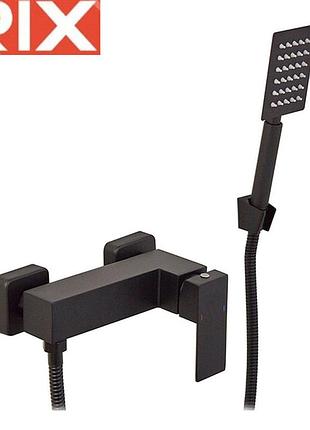 Смеситель для душкабины rix kub (chr-003) black, sus304 из нержавеющей стали
