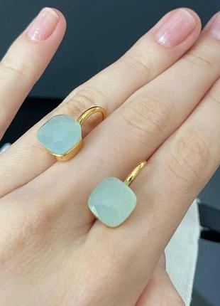 Помелато сережки / pomellato сережки аквамарин