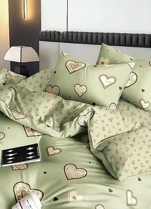 Комплект фісташкове щастя сатин комфорт текстиль полуторный