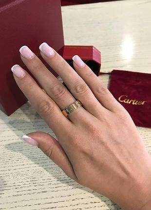 Cartier кольцо в розовом золоте love / картье кольцо розовое золото без камней