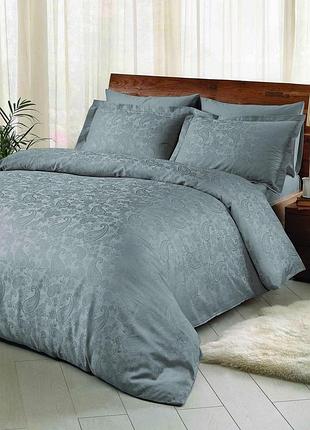 Постільна білизна tac сатин-жакард євро brinley антрацит