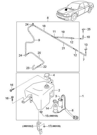 Втулка насоса склоомивача hyundai, ms08476677