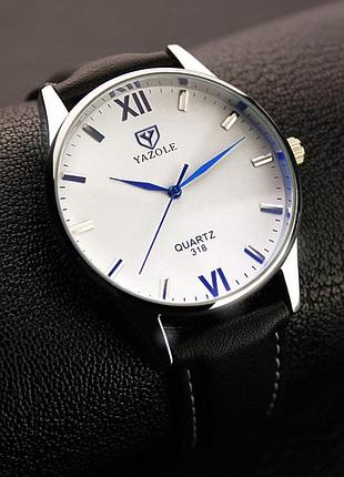 Мужские наручные часы yazole черный, белый