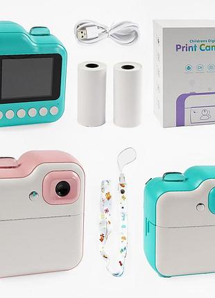 Фотоапарат-принтер c 66626, чб друк, bluetooth, usb-кабель, 3 рулони термопаперу, звук, фото, відео, ігри, sd роз’єм
