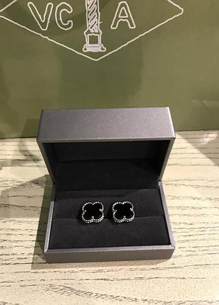Ван клиф серьги гвоздики посеребрение