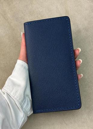 Чоловіче портмоне ручної роботи з натуральної шкіри sg009 (синій)