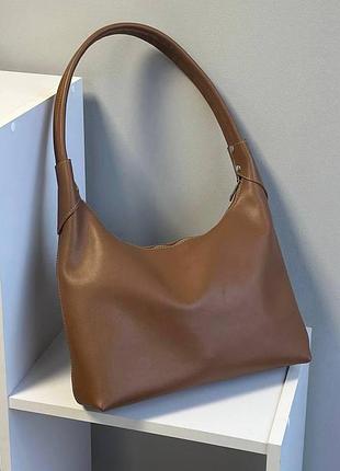 Сумка жіноча шкіряна велика бордова, базова сумка, стильна сумка-шопер, м'яграючи сумку на плечі