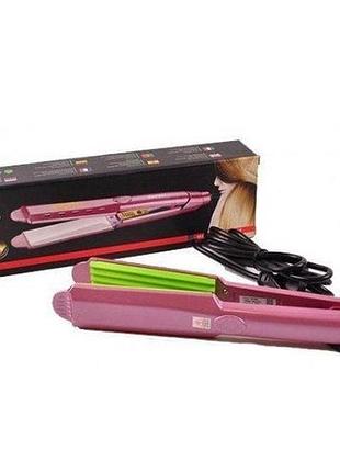 Праска щипці для укладання волосся гофре кераміка з регулятором температури