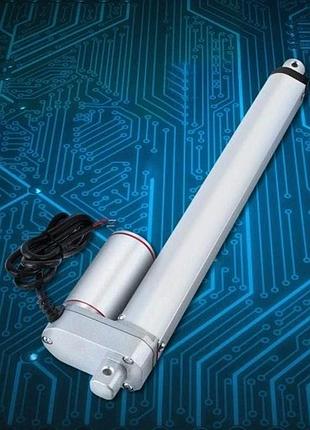 Линейный привод-актуатор штоковый hy01-12-a5-455-300, ход 300 мм, 200н, скорость 44 мм/с