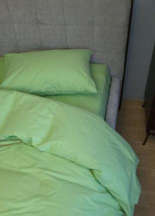 Комплект фланель салатовий s130 комфорт текстиль евро на резинке