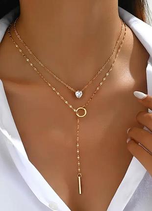 Подвійний ланцюжок золотистого кольору