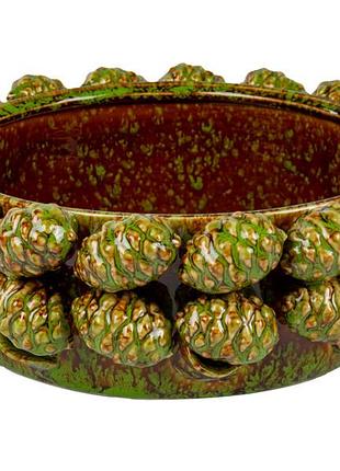 Ваза кашпо настольная декоративная шишки 30х30х10 см 1626-003