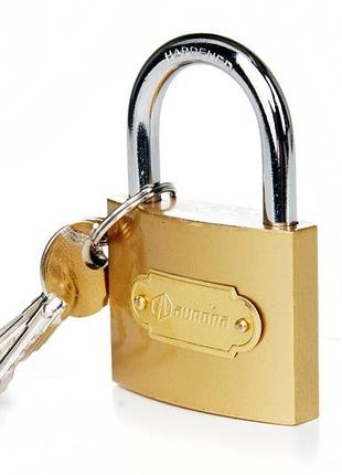 Замок навісний aurora 30мм жовтий хрестовий (840005)