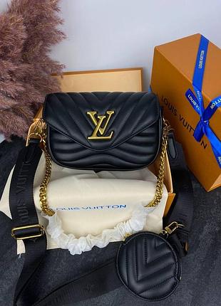 Louis vuitton new wave multi pochette black/gold