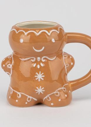 Кружка керамическая рождественский пряник 450 мл 16 см 16036-004