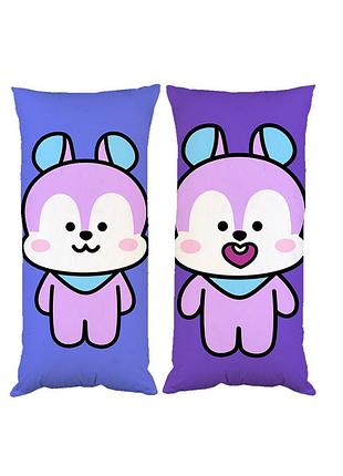 Наволочка чехол для подушки bts bt21 манг двухсторонняя 30х50 см (pp0736_50)