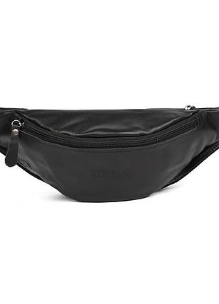 Кожаная сумка на пояс бананка limary lim-035ga черная