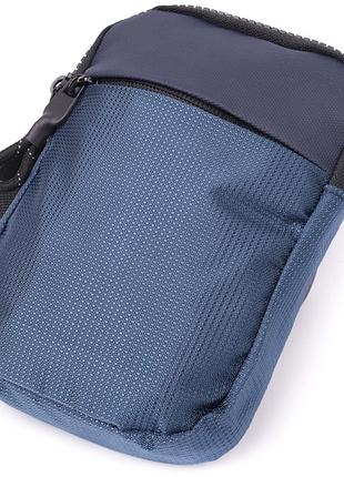 Мужская слинг сумка для путешествий из качественного текстиля vintage 22870 синий