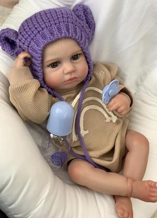 Силиконовая коллекционная кукла реборн reborn полностью анатомический новорожденный мальчик денни (виниловая