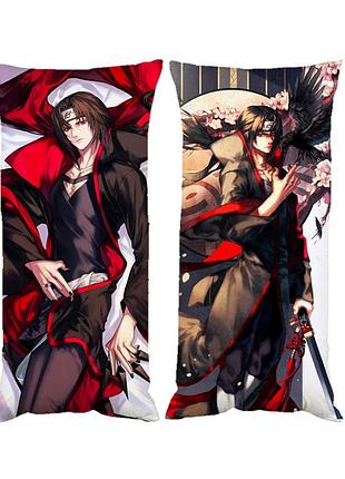 Наволочка чехол для подушки аниме итачи учиха акацуки наруто двухсторонняя 30х50 см (pp0017_50)